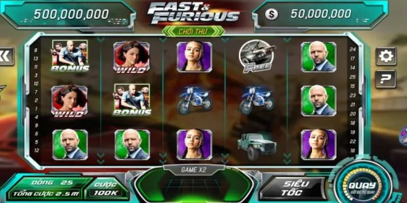 Fast vs Furious trở thành dòng slot đổi thưởng hot nhất năm đáng trải nghiệm