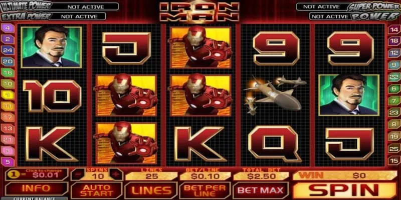 SUNWIN hướng dẫn chơi Game Iron Man Slots kinh điển