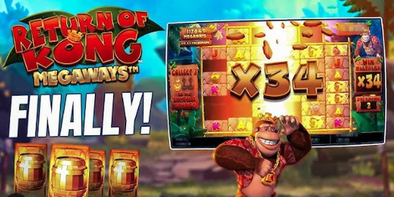 King Kong Slots là game đình đám và thu hút với tỷ lệ trả thưởng cực khủng